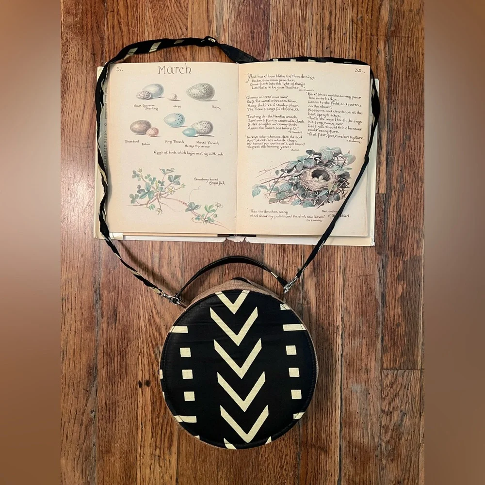 African Boho Round Circular Bag - Picture 1 of 5